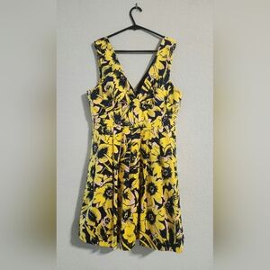 J. Crew Women’s Pique Yellow Floral Sleeveless dress size 6